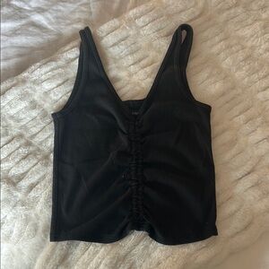 Black Ruched Women's Top